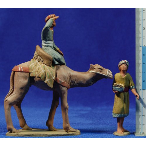 Reyes a camello 8 cm barro pintado Delgado