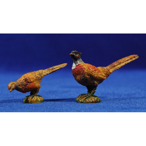 Two pheasant 10 cm resin