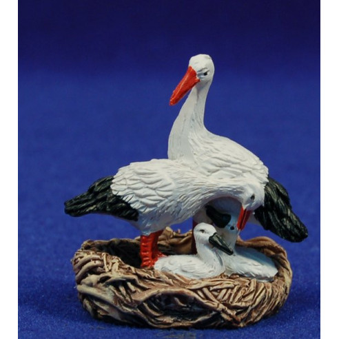 Storks and chest 10 cm resin