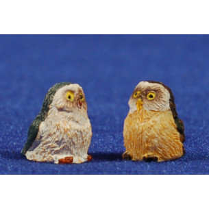 Pareja buhos 8 cm resina