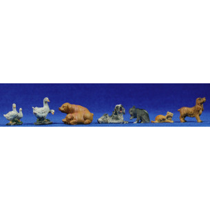 Grupo animales 12 cm resina