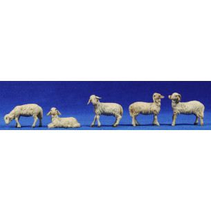 Gruppo pecore 12 cm resina