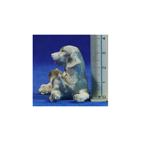 Perro con perritos 11 cm resina