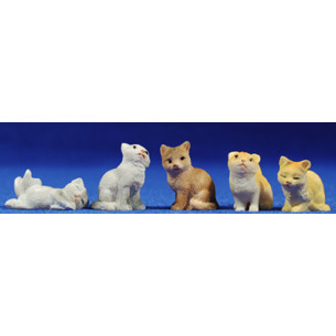 Gruppo di gatti 10 cm resina