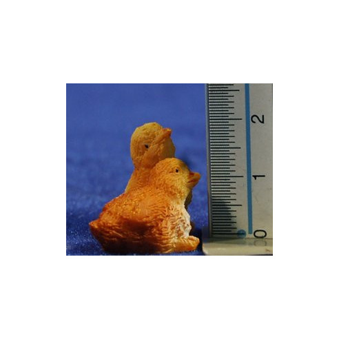 Gruppo di due pulcini 10 cm resina