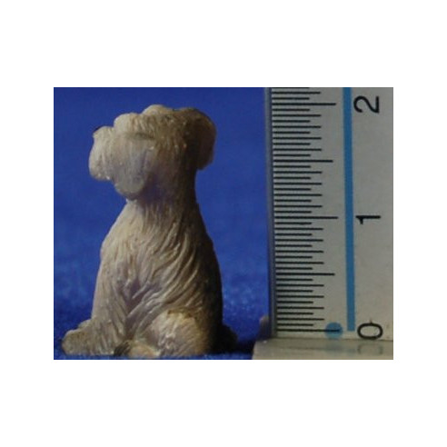 Perro sentado 7 cm resina