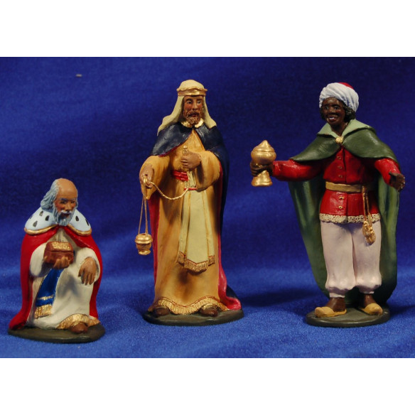 Kings addoring 12 cm clay painted Artdemirs