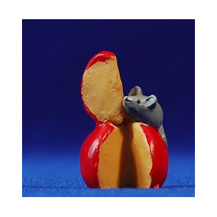 Ratón con queso bola 8 cm resina