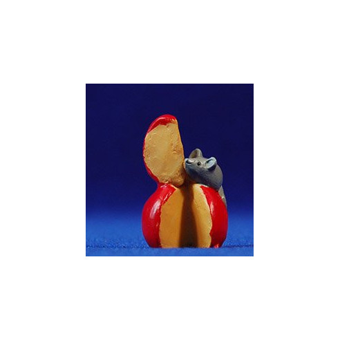 Mouse with ball cheese 8 cm resin