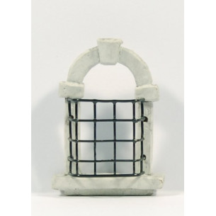 Finestra amb reixa quadrada 5 cm metall