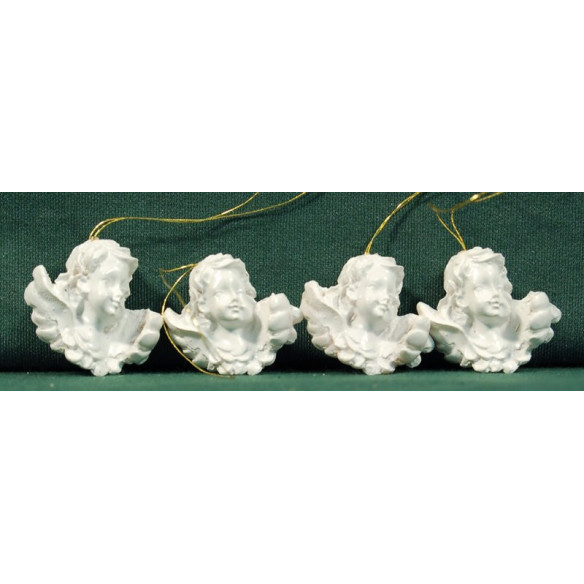 Angel's head hanging 3 cm resin