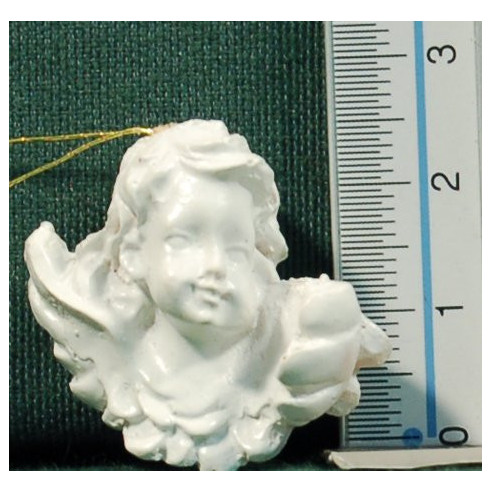 Angel's head hanging 3 cm resin
