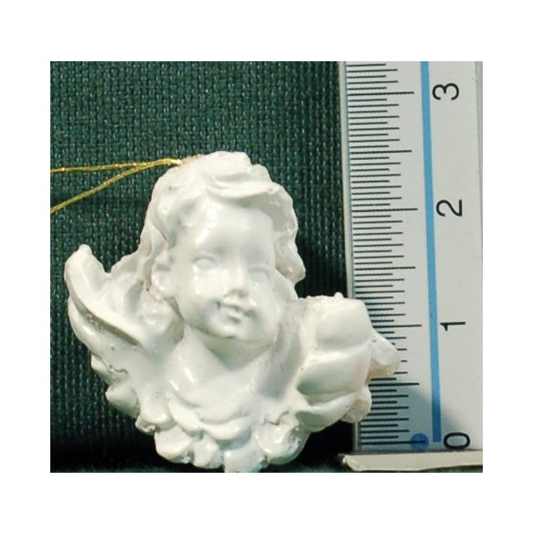 Teste d'angelo appesi 3 cm  resina