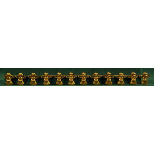 Conjunto doce ángeles dorados pegar 3 cm resina