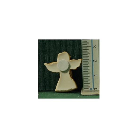 Set of twelve gold paste angels 3 cm resin