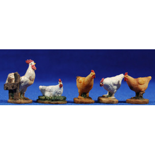 Gruppo di galline 10 cm resina