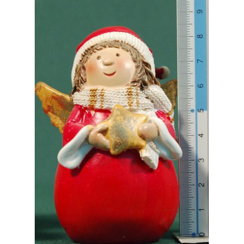 Couple of angels standing 9 cm resin