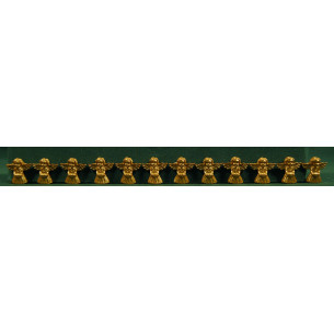Conjunto doce ángeles dorados pegar 3 cm resina
