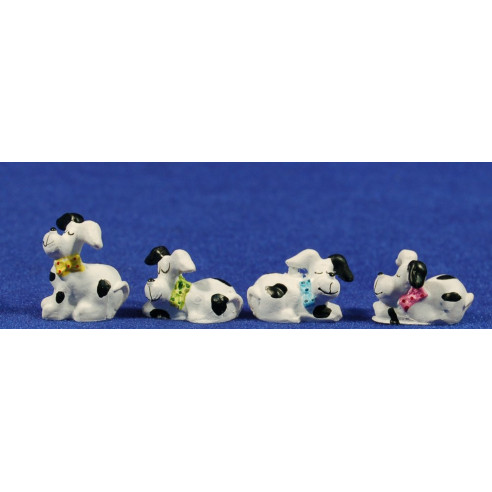 Cane seduto infantile 8 cm resina