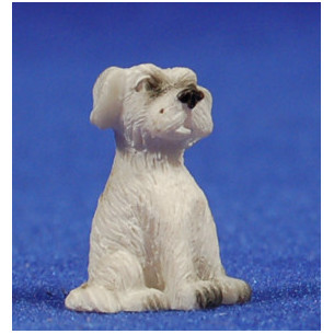 Perro sentado 7 cm resina