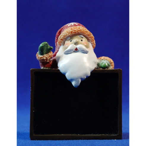 Pizarra con Papa Noel 11 cm resina