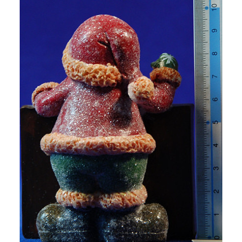 Pizarra con Papa Noel 11 cm resina