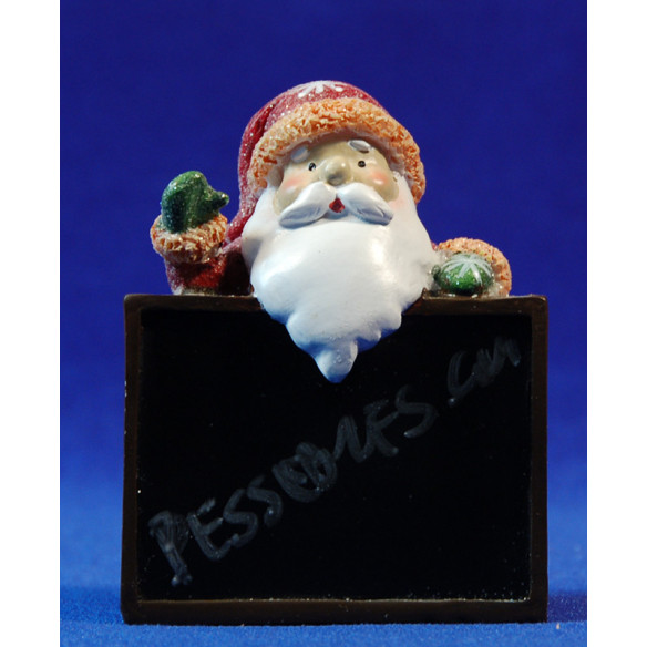 Pizarra con Papa Noel 11 cm resina