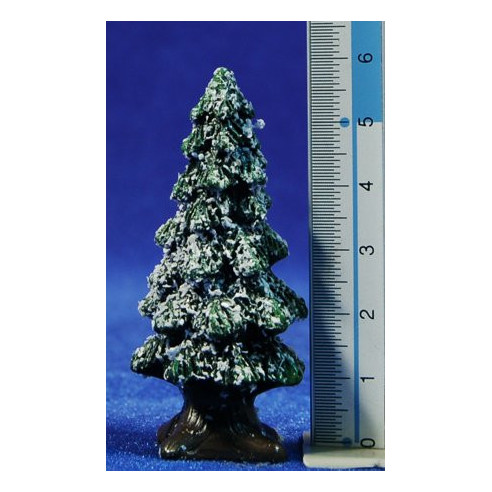 Abete verde nevicato 6 cm  resina