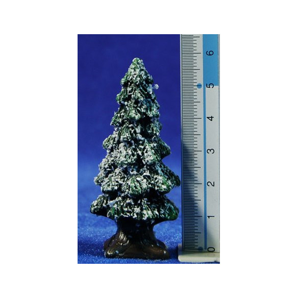 Abete verde nevicato 6 cm  resina