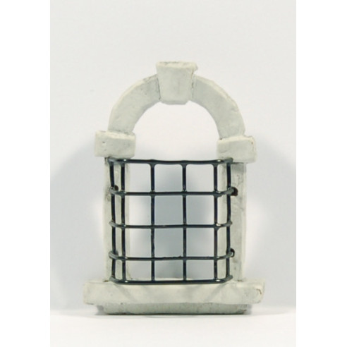Window with grid square 5 cm metal