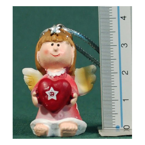 Set quattro angeli appesi di colore 4cm resina