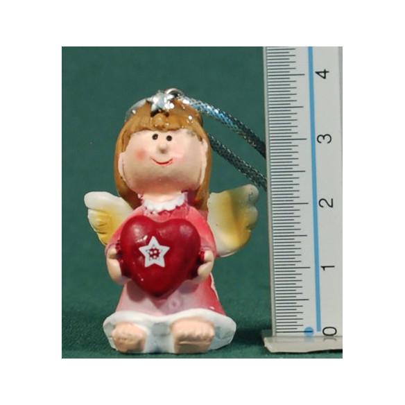Set quattro angeli appesi di colore 4cm resina