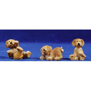 Dog seatting childish 12 cm resin
