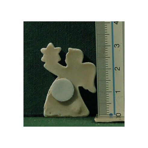 Gruppo otto angeli bianchi luccichio 3 cm resina