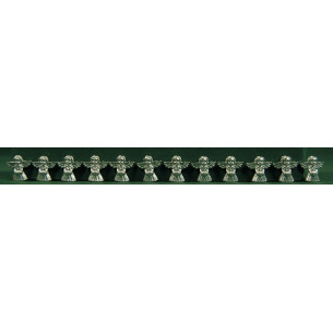 Conjunt dotze àngels platejats enganxar 3 cm resina