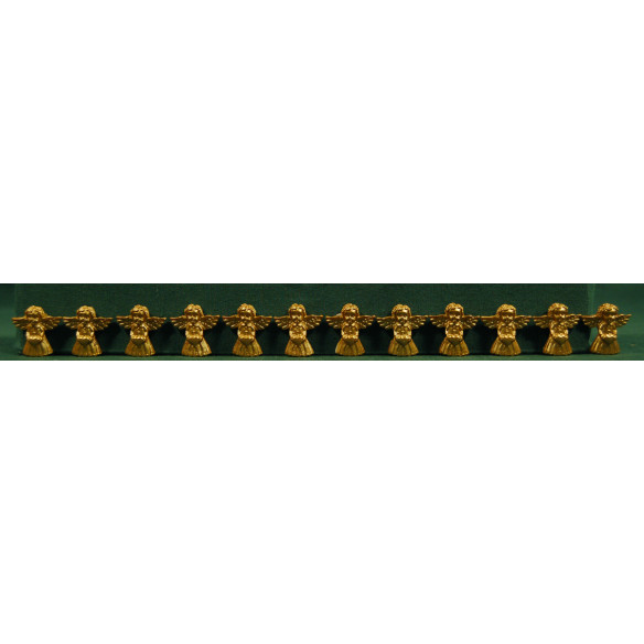 Gruppo dodici angeli oro 3 cm resina