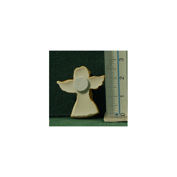 Set of twelve gold paste angels 3 cm resin