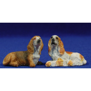 Dogs lying 10-12 cm resin