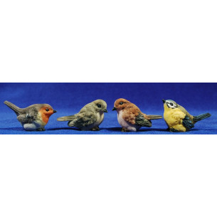 Group of four Birds 40 cm resin
