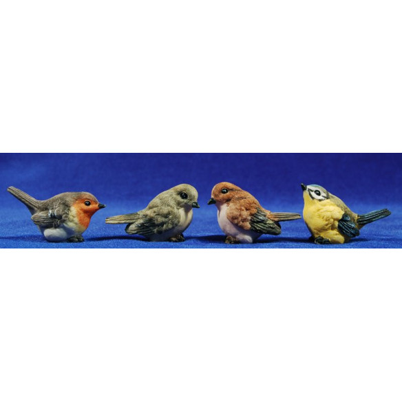 Group of four Birds 40 cm resin