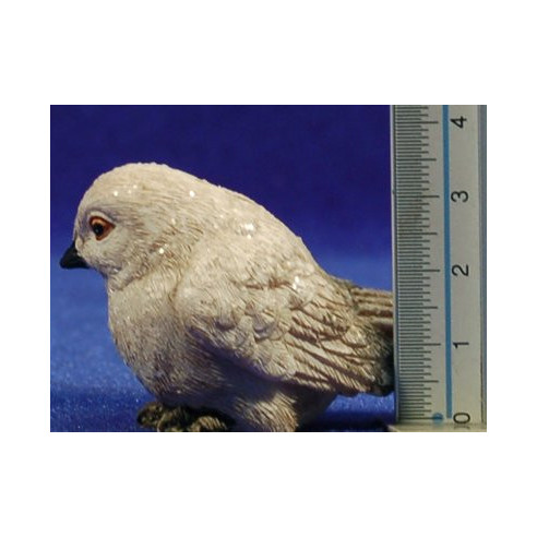 Gruppo da quattro uccelli bianchi 40 cm resina