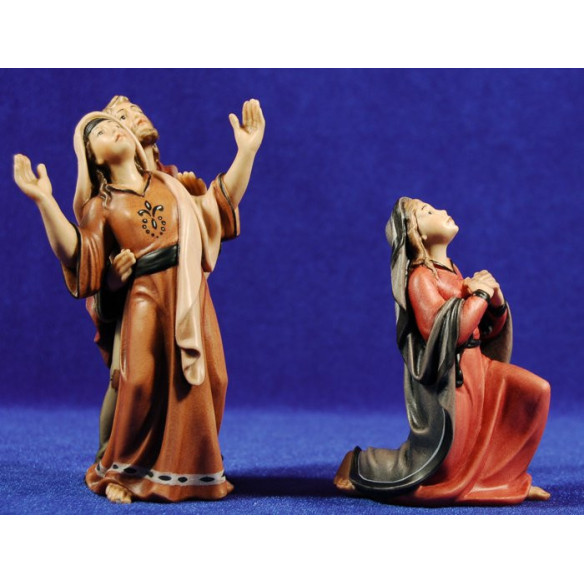 Acompañantes crucificción 14 cm madera