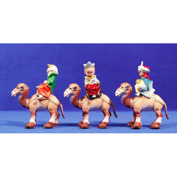 Reyes a camello modernos 8 cm plástico Belenes Puig