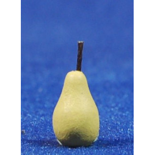 Pera amarilla con tallo 1,4 cm resina