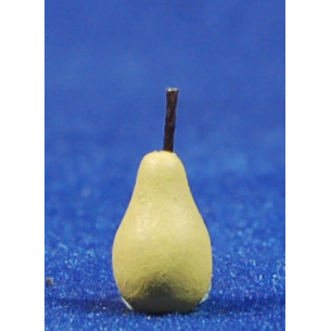 Pera amarilla con tallo 1,4 cm resina