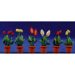 Tulips's pot 4 cm resin