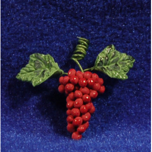 Uva rossata con foglie 1,5 cm resina