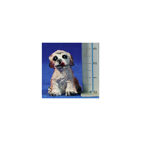 Perro crias 12 cm resina