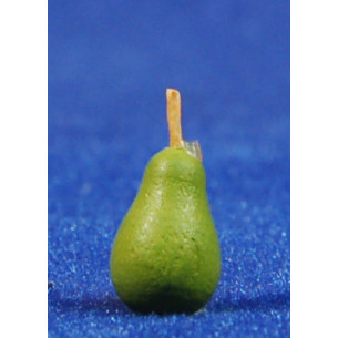 Pera verde con stelo 1,4 cm resina