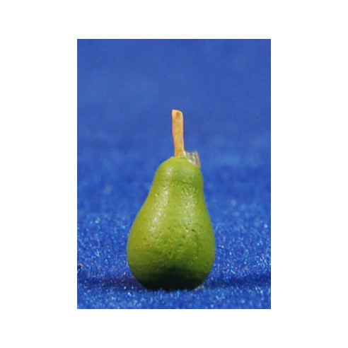 Pera verde con stelo 1,4 cm resina